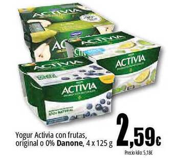 Unide Supermercados Yogur activia con frutas original o 0% danone oferta