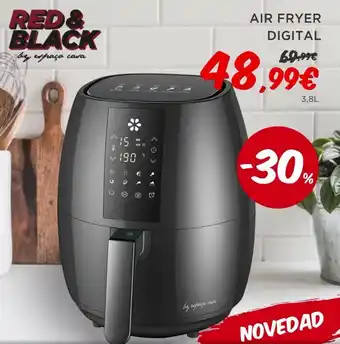 Espaço Casa Red& black by espaço casa 15 190 o air fryer digital 48,99€ by espaço car -30 % novedad oferta