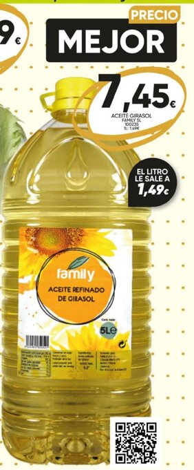 Family Cash Aceite Girasol oferta