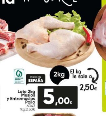 Family Cash Lote 2kg Muslos y Entremuslos Pollo oferta