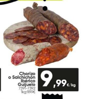 Family Cash Chorizo o Salchichón Ibérico Guijuelo oferta