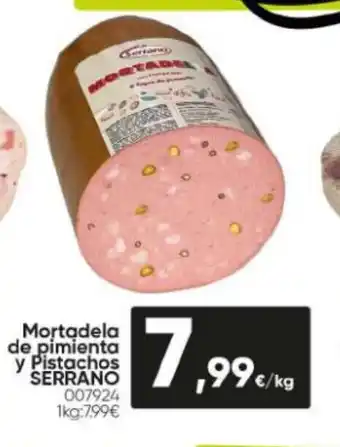 Family Cash Mortadela de Pimienta Y Pistachos Serrano oferta