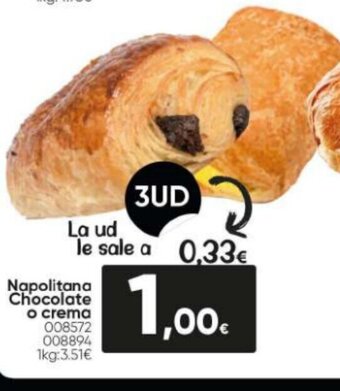 Family Cash Napolitana Chocolate o Crema oferta