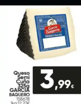 Family Cash Queso Semi Cuña 325g Garcia Baquero oferta