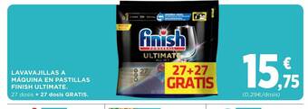 El Corte Inglés Lavavajillas a máquina en pastillas finish ultimate oferta