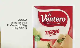 Consum Queso tierno lonchas el ventero oferta