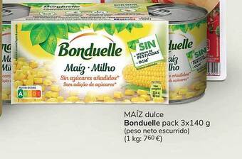 Consum Maíz dulce bonduelle pack 3 oferta
