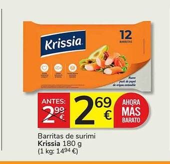 Consum Barritas de surimi krissia oferta