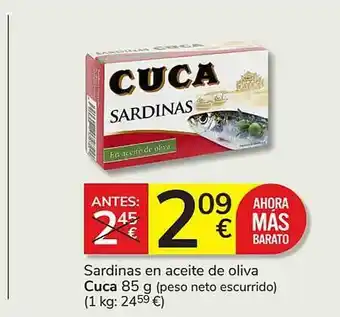 Consum Sardinas en aceite de oliva cuca oferta