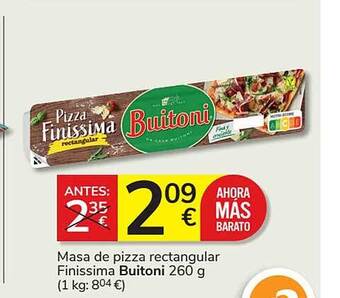 Consum Masa de pizza rectangular finissima buitoni oferta