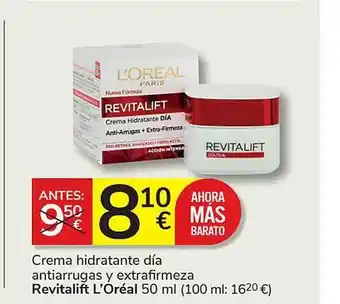 Consum Crema hidratante día antiarrugas y extrafirmeza revitalift l'oréal oferta