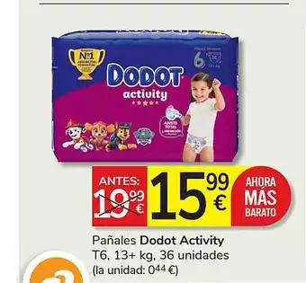 Consum Pañales dodot activity oferta