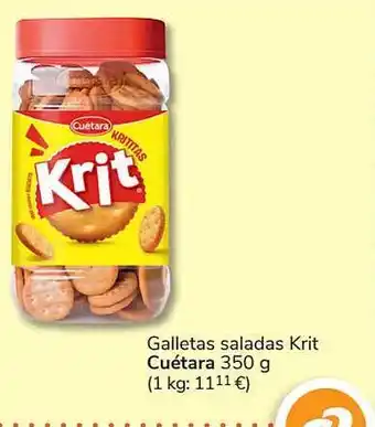 Consum Galletas saladas krit cuétara oferta