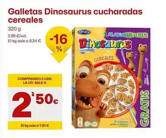 AhorraMas Galletas dinosaurus cucharadas cereales oferta