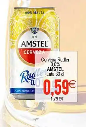Plenus Supermercados Cervexa radler 0.0% amstel oferta