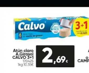 Family Cash Atún Claro A.Girasol Calvo 3+1 oferta