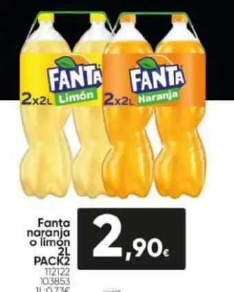 Family Cash Fanta Naranja o Limón 2L Pack2 oferta