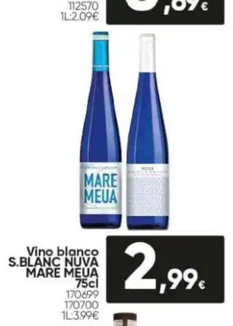 Family Cash Vino Blanco S.Blanc Nuva Mare Meua 75cl oferta
