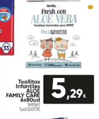 Family Cash Toallitas Infantiles Aloe Family Care 6x80ud oferta