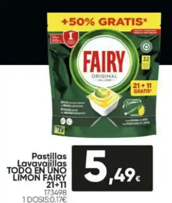 Family Cash Pastillas Lavavajillas Todo en Uno Limon Fairy 21+11 oferta