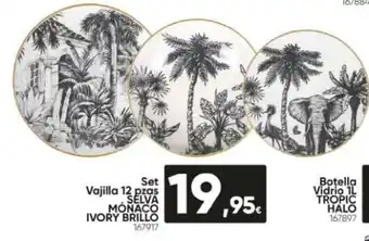 Family Cash Set Vajillas 12 Pzas Selva Mónaco Ivory Brillo oferta