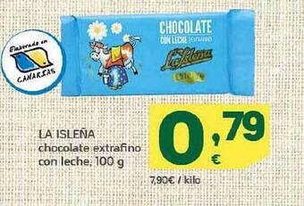 HiperDino La isleña chocolate extrafino con leche oferta
