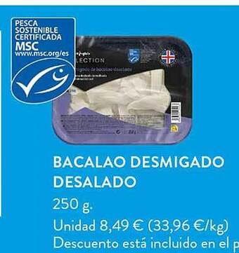 Hipercor Bacalao desmigado desalado oferta
