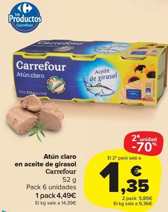 Carrefour Market Atún claro en aceite de girasol carrefour oferta