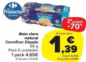Carrefour Market Atún claro natural carrefour classic oferta