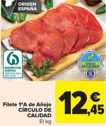 Carrefour Filete 1ªa de añojo círculo de calidad oferta
