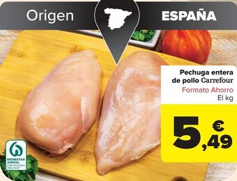 Carrefour Pechuga entera de pollo carrefour oferta