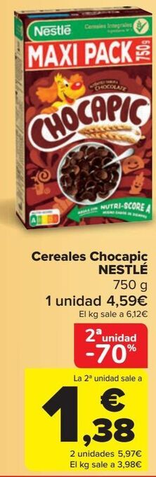 Carrefour Cereales chocapic nestlé oferta