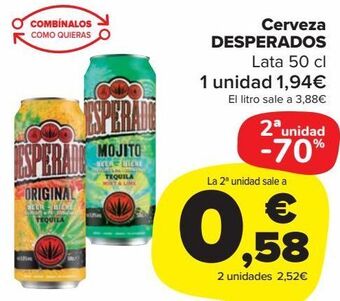 Carrefour Market Cerveza desperados oferta