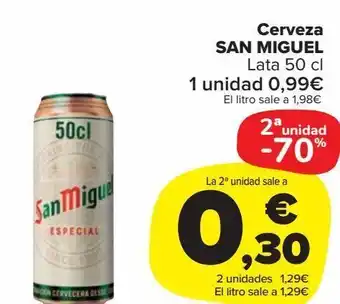 Carrefour Market Cerveza san miguel oferta