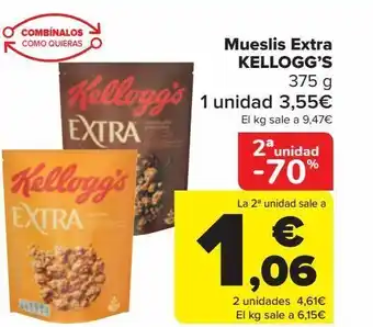 Carrefour Muesli extra kelogg's oferta