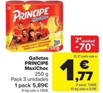 Carrefour Galletas príncipe maxichoc oferta