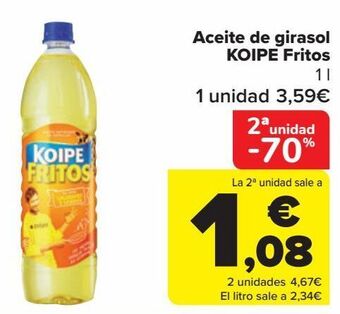 Carrefour Aceite de girasol koipe fritos oferta
