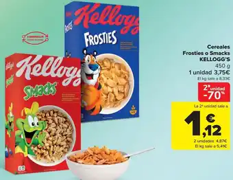 Carrefour Cereales frosties o smacks kellogg's oferta