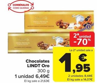 Carrefour Chocolates lindt oro oferta