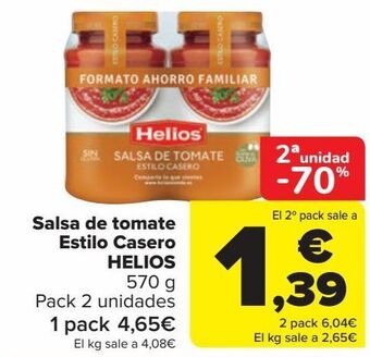 Carrefour Salsa de tomate estilo casero helios oferta