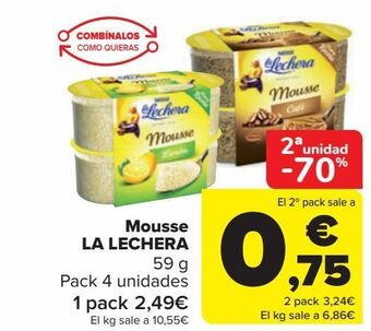 Carrefour Mousse la lechera oferta