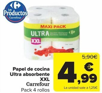 Carrefour Papel de cocina ultra absorbente xxl carrefour oferta