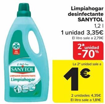 Carrefour Limpiahogar desinfectante sanytol oferta