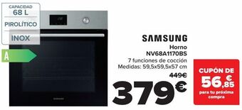 Carrefour Samsung horno nv68a1170bs oferta