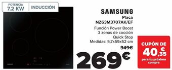 Carrefour Samsung placa nz63m3707ak/ef oferta