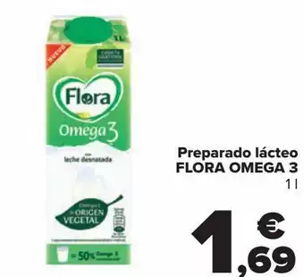 Carrefour Preparado lácteo flora omega 3 oferta