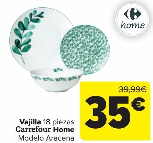 Carrefour Vajilla 18 piezas carrefour home modelo arena oferta