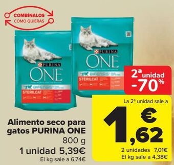 Carrefour Alimento seco para gatos purina one oferta