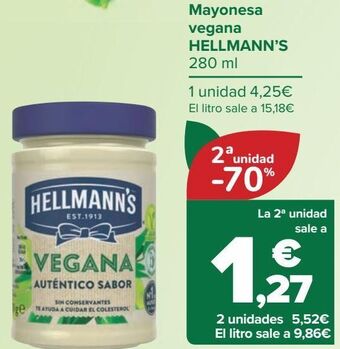 Carrefour Mayonesa vegana hellmann's oferta