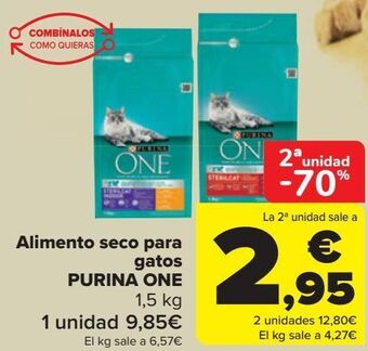 Carrefour Alimento seco para gatos purina one oferta